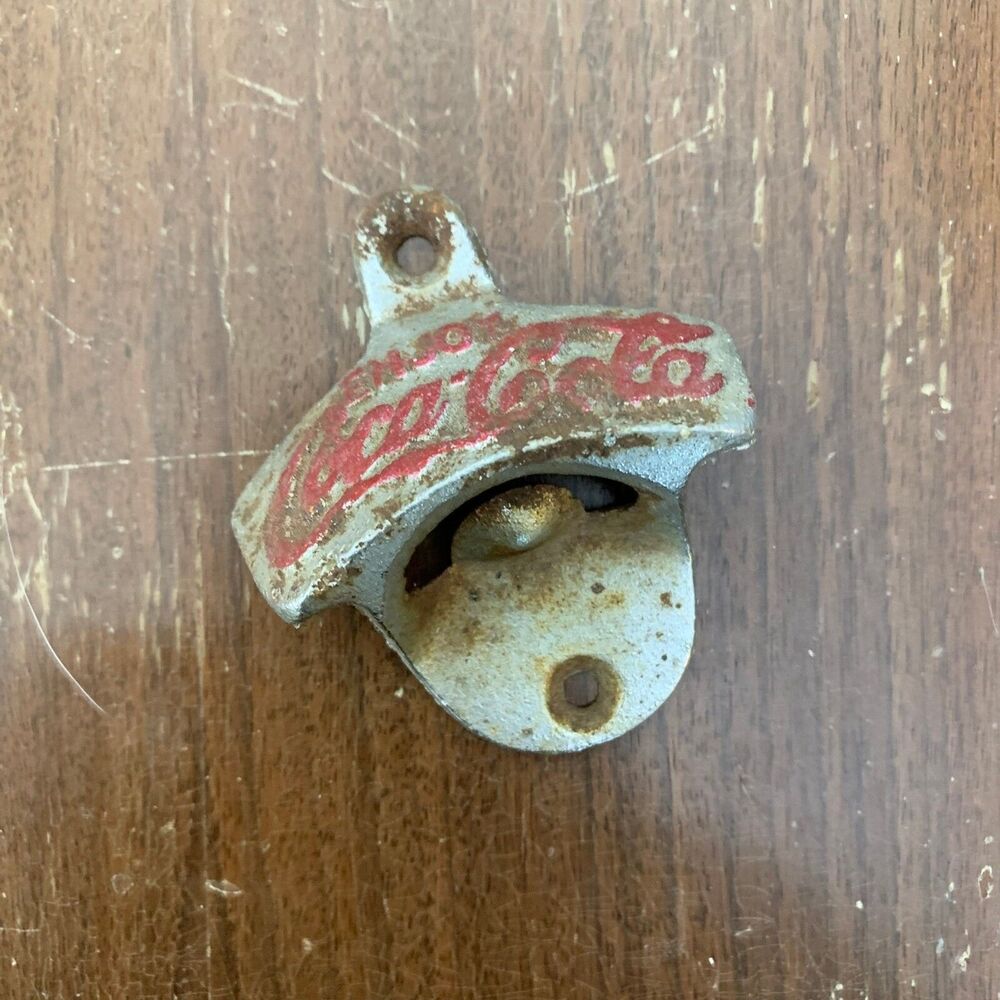 Vintage Coca-Cola soda "Enjoy Coca Cola" Wall Mount Bottle Opener‎ Taiwan